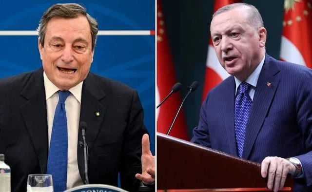 Turkey’s Erdogan blasts Draghi for calling him a ‘dictator’