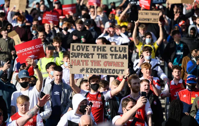 Arsenal fans made some incredible signs to take to the Stan Kroenke protest