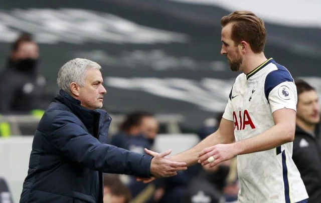 Harry Kane thinks of Jose Mourinho who kicks