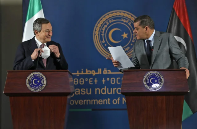 Italian Prime Minister Draghi makes first visit abroad, meet