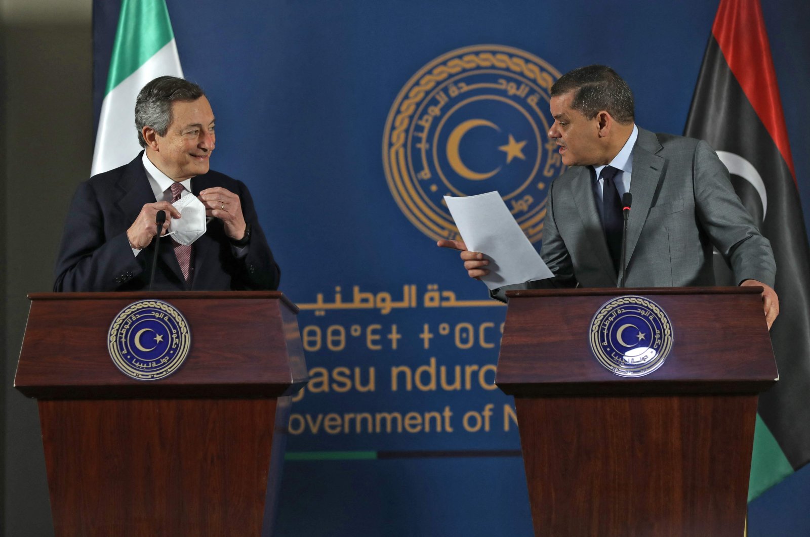 Italian Prime Minister Draghi makes first visit abroad, meet