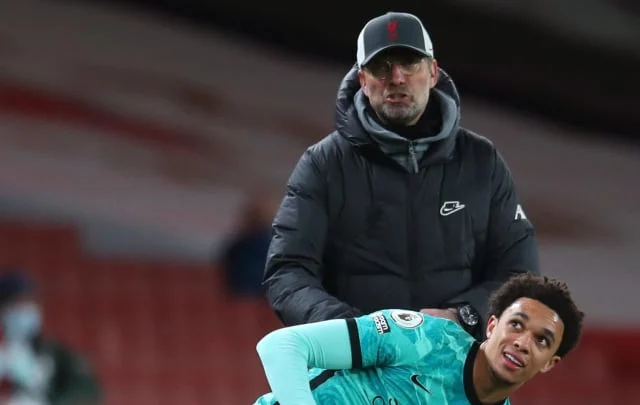 Jurgen Klopp supports Trent Alexander-Arnold after the lead role at Arsenal
