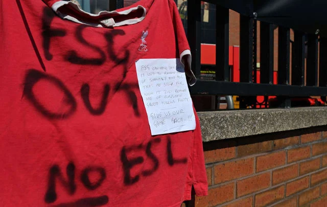 Liverpool’s fan group shouts FSG over the Super League