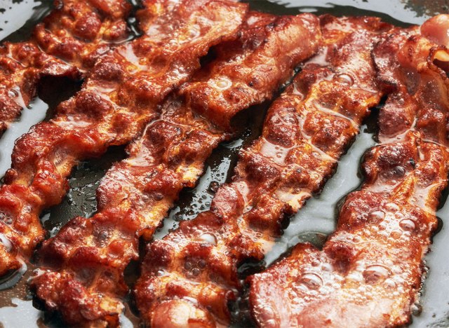 bacon slices closeup