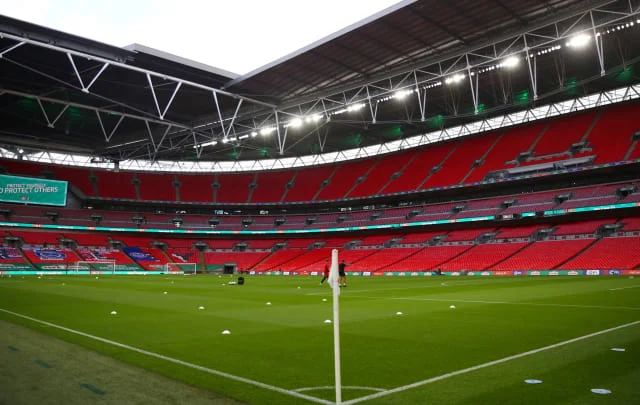 The Carabao Cup final is hosted by 8,000 fans at Wembley
