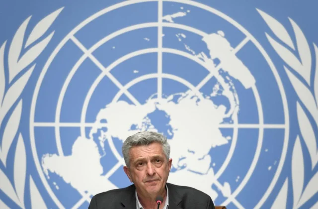 The head of the UNHCR in the DRC with refugees