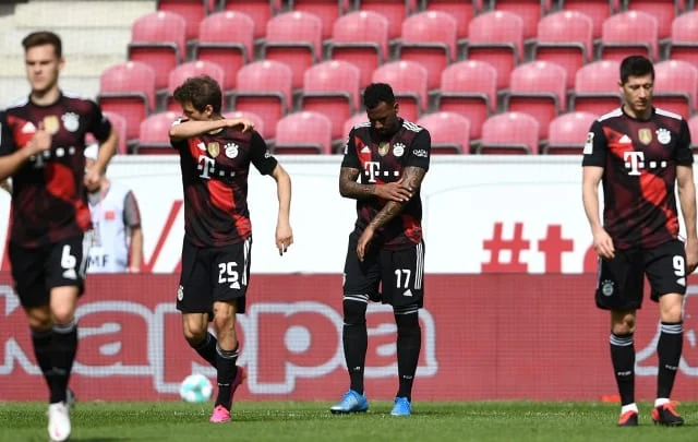 The player’s rating as Bayern slips to a 2-1 defeat against Mainz