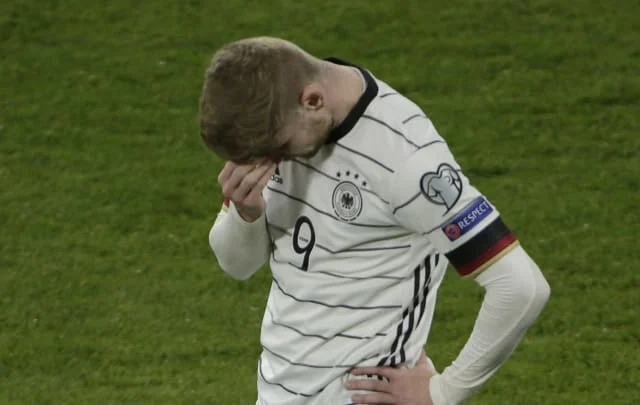 Timo Werner unfortunate miss for Germany against Northern Macedonia