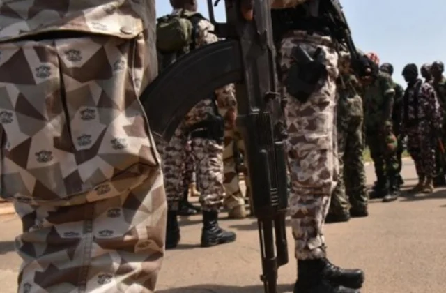 armed men attack a military base in