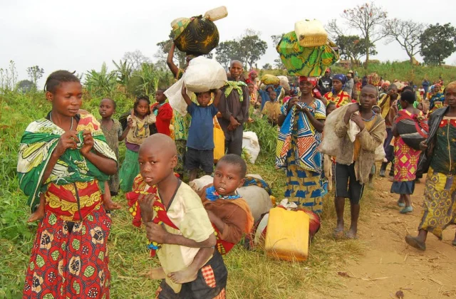 the flight of the other people of Manyama after a