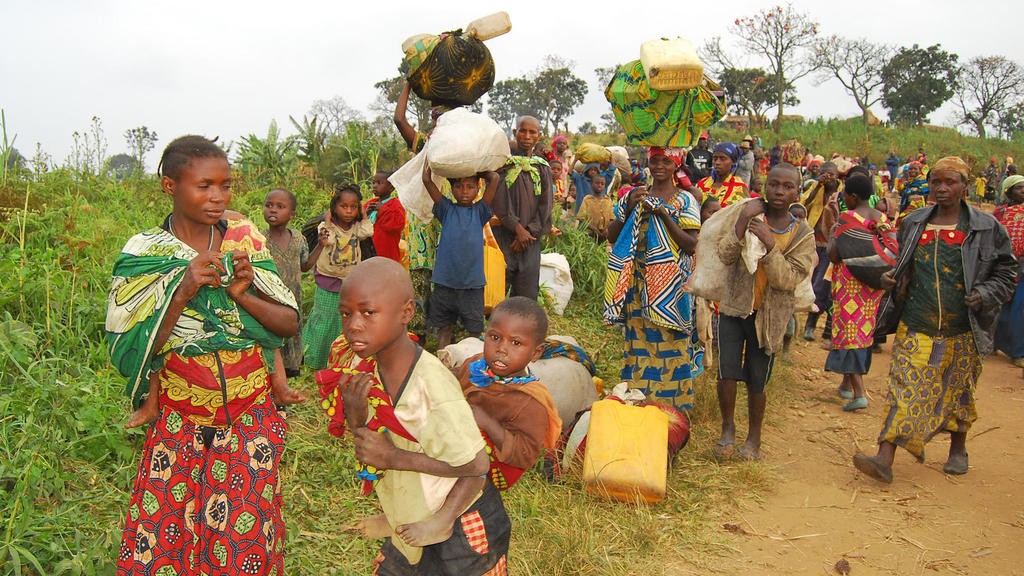 the flight of the people of Manyama after a