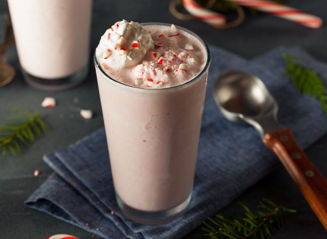 candy cane chocolate milkshake