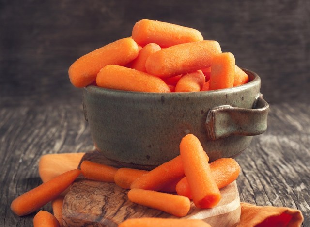 baby carrots in serving bowl dish