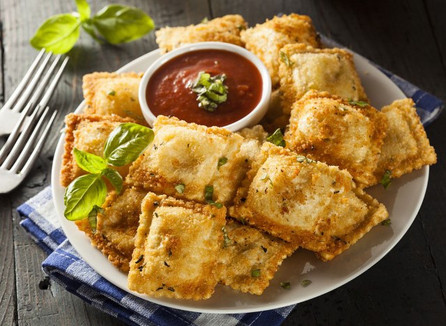 ravioli fried in bread crumbs