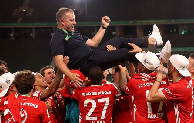 Bayern Munich was named Bundesliga champions for the ninth season in a row