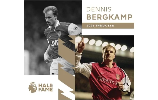 Dennis Bergkamp was inducted into the Premier League Corridor of Fame