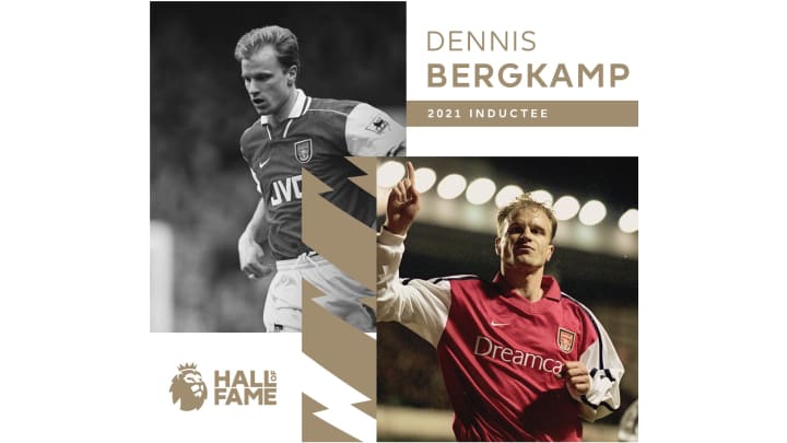 Dennis Bergkamp was inducted into the Premier League Corridor of Fame