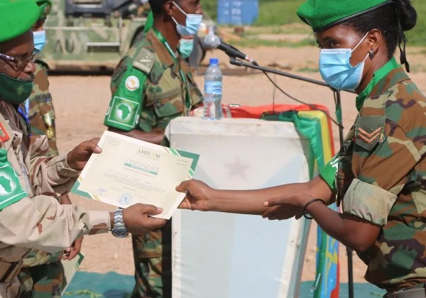 ENDF troops serving in Somalia took off after finishing their fight mission