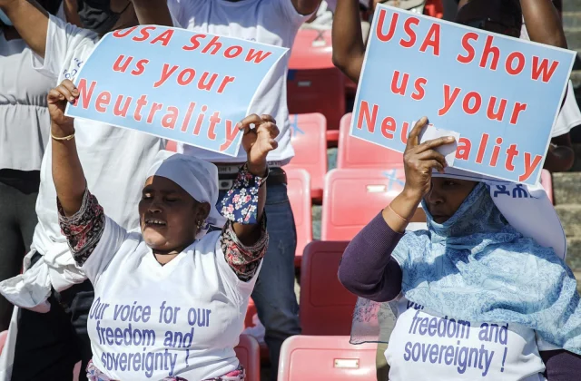 Ethiopians protest against US sanctions on bloody Tigray
