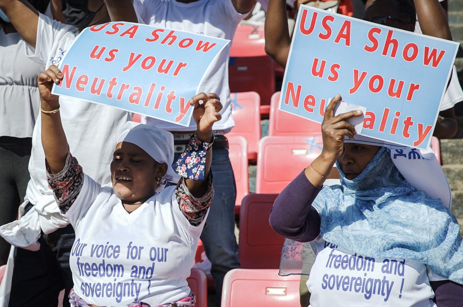 Ethiopians protest against US sanctions on bloody Tigray