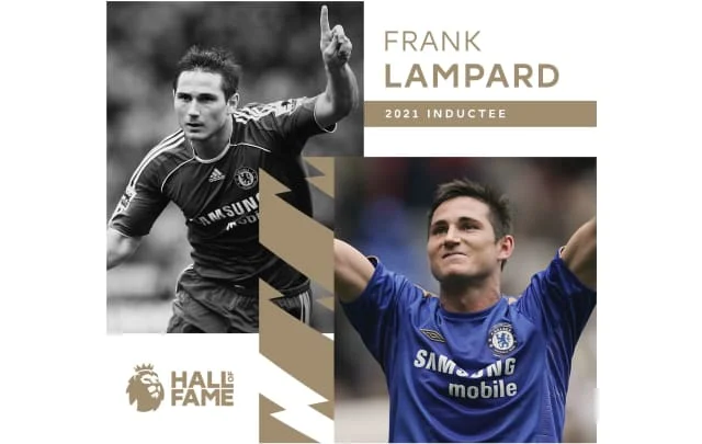 Frank Lampard was inducted into the Premier League Corridor of Fame