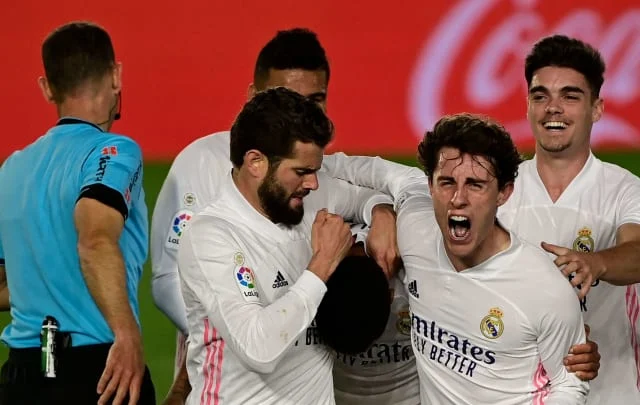 Actual Madrid are combating for a 2-0 victory over Osasuna in La Liga
