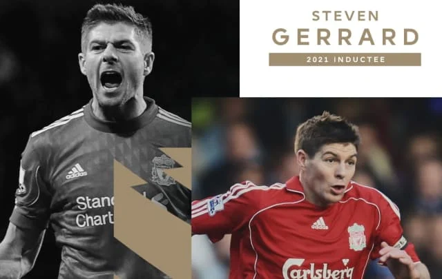 Steven Gerrard was inducted into the Premier League Corridor of Fame