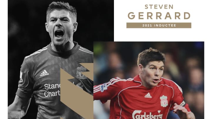 Steven Gerrard was inducted into the Premier League Corridor of Fame