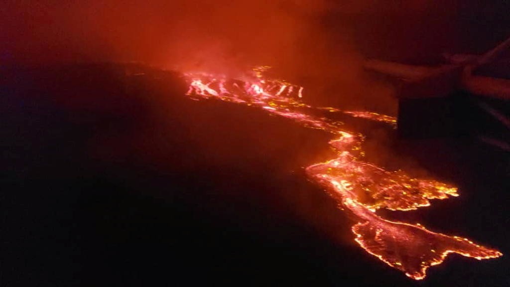 We were lucky to have a lava flow
