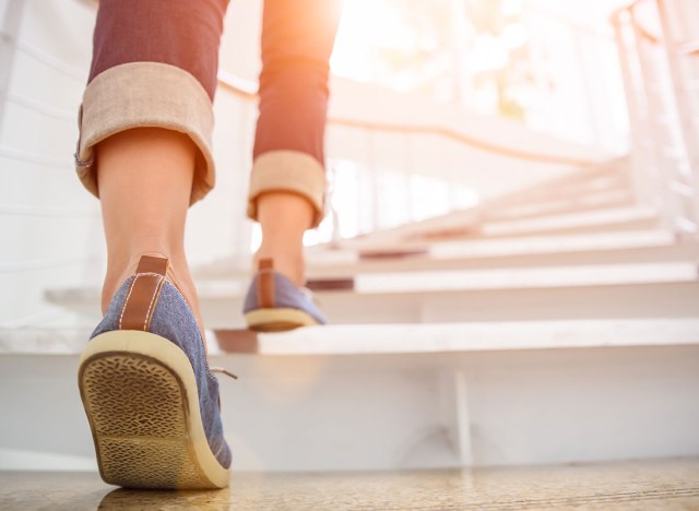 walk up the stairs