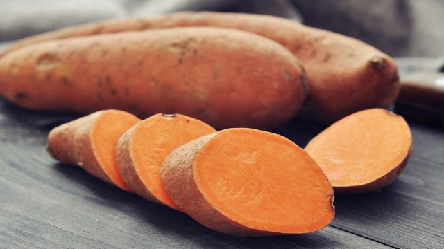 sliced ​​sweet potatoes