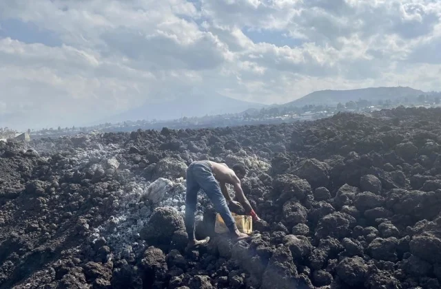Buhene, a village washed by lava