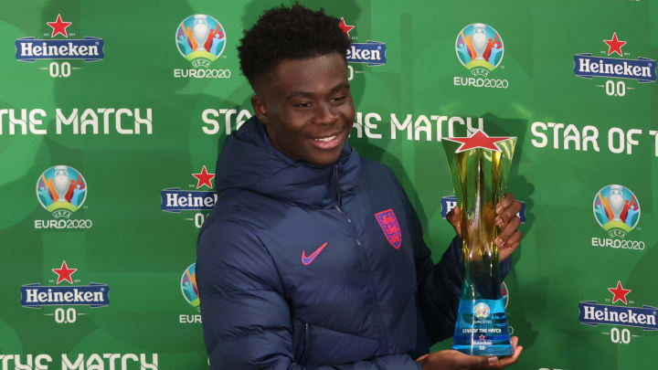 Bukayo Saka shines in the victory against the Czech Republic in Euro 2020