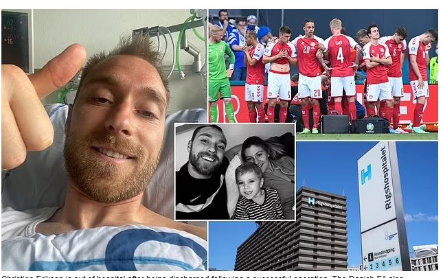 Christian Eriksen Oo Laga Saaray Cusbitaalka Kaddib Qalliin Wadnaha
