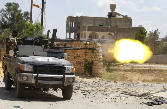 Libyan politicians celebrate the anniversary of
