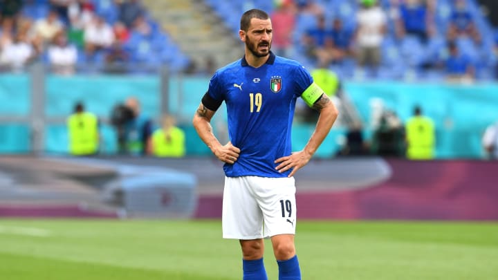Who will partner Leonardo Bonucci for Italy?