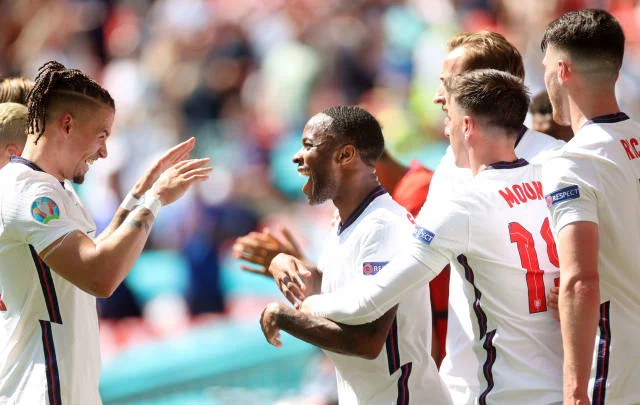 Who will play England in the European Championship 2020 knockout rounds?