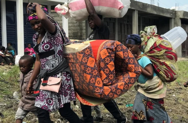 in Sake, the refugees from Goma are completely