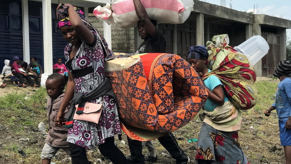 in Sake the refugees from Goma are completely