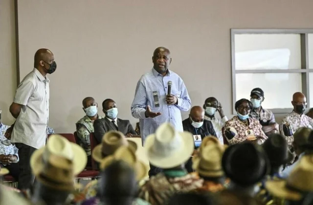 in mother Laurent Gbagbo shrugs