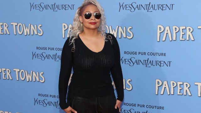 raven symphony on red carpet with platinum hair