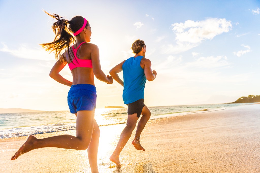 morning run on the beach