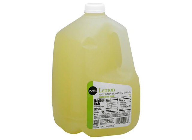 jug of publix lemon flavored drink