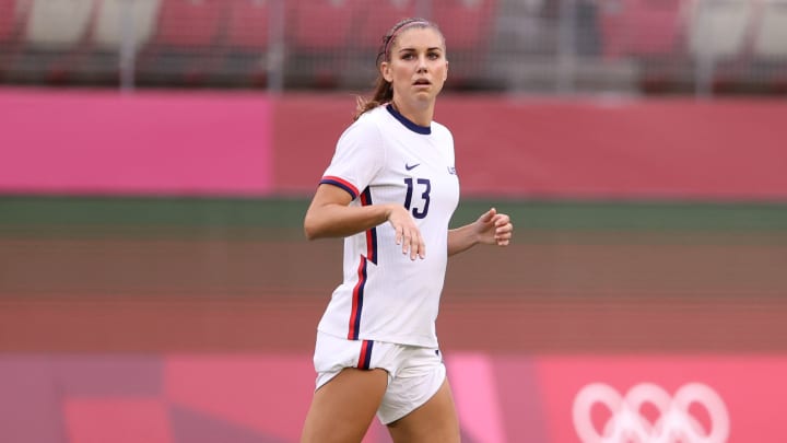 Alex Morgan reacts to the USWNT draw against Australia