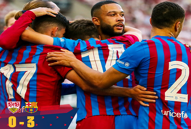 Barcelona Oo Dhulka Jiid-jiiday Stuttgart, Depay Oo Shabaqa Ruxay Iyo