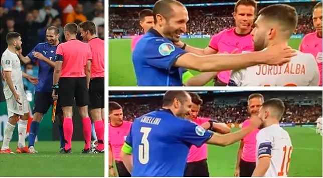 Giorgio Chiellini Oo Sharaxay Wixii Dhexmaray Isaga Iyo Jordi Alba Ka