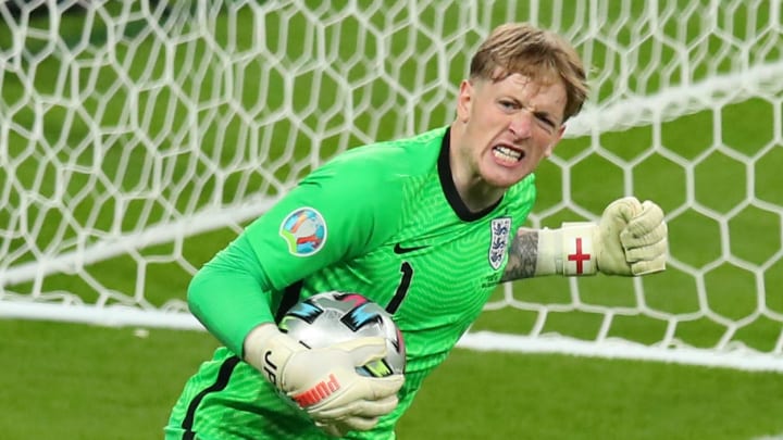 Pickford was heroically welcomed by friends after Euro 2020