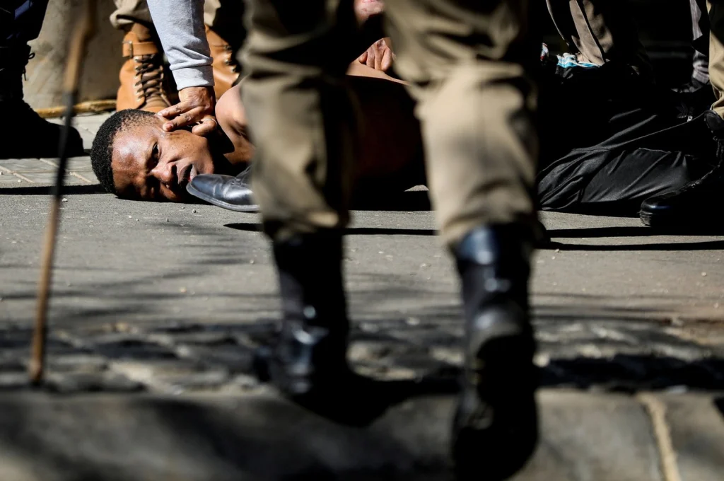 South Africa was seized by the worst violence in several years