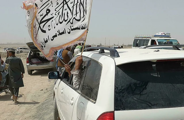 The Taliban claim control of a strategic Afghan city