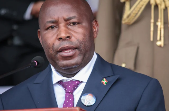 The focus is on President Ndayishimiye